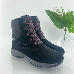 Merrell Womens Size 10 Jovilee Artica Winter Boots Black Huckleberry Waterproof